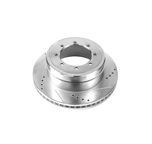 Power Stop Evolution Series Brake Rotor | Rear Drilled And Slotted | 363mm Diameter | Silver Zinc Plated