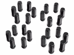 Enhance Your Ride with Rugged Ridge 14mm Lug Nuts | Set of 24, Black Steel, Off-Road Tough