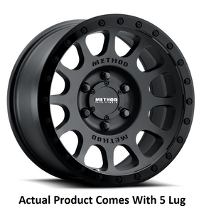 Method Race Wheels 305 NV | Double Black | 17x8.5 - Stylish 12 Spoke Design, TPMS Compatible