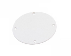 Secure White Boat Deck Plate | Screw Out | 5-5/8" Diameter | Made in USA