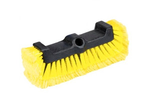 Ultimate Boat Scrub Brush | Fits Universal/ Acme Threaded Hooks | 3 Sided | Yellow Bristles