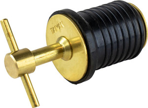 Leak-Proof 1-1/4" Boat Drain Plug | Durable Brass/Nitrile Rubber | Made in USA