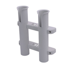 Unbeatable Fishing Rod Holder | Side Mount for 2 Rods | Fits Rods Up to 1-3/4" | Built-In Knife & Lure Holder