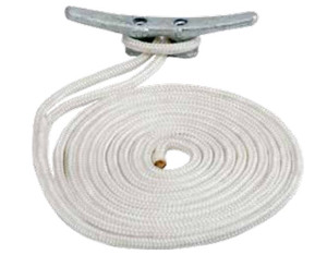 Premium Double Braided Boat Dock Line | 960lb Weight Capacity | 1/2 Inch x 20 Feet | White Nylon Premium Double Braided Boat Dock Line | 960lb Weight Capacity | 1/2 Inch x 20 Feet | White Nylon