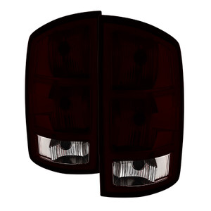 Red Smoke Lens Black Housing Tail Light Assembly Set - Enhances Vehicle Look | High Quality Material