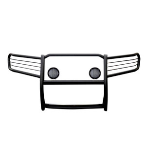 Black Horse Offroad Grille Guard | Modular Steel Construction with Brush Guard, LED Lights Included, No-Drill Bolt-On Installation