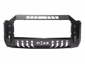 Ultimate Style and Protection | N-Fab Bull Bar, Textured Black, Steel, Light Mounting Tab, Frame Mounted, Plug-and-Play with Parking Sensors