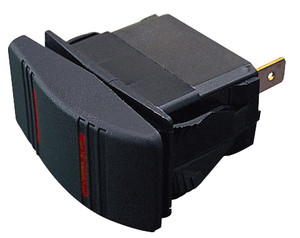 Marine Grade 12V Multi Purpose Rocker Switch | Contura Design | 20A | Red Light | IP66 Rated