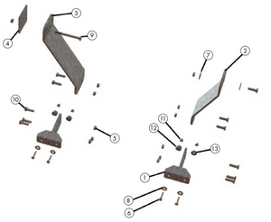 Legend Fleet Entry Step Mounting Bracket FO0414-UKRS1A UpStep RS3; Use With UpStep RS3 Entry Step; Bolt-On; With Mounting Bolts And Nuts