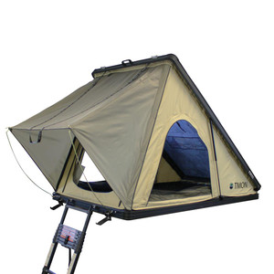 Overland Vehicle Systems Tent 18119935 LD TMON; Car Top; Sleeps 1-2 Adults; 600D Rip Stop Material; Clamshell Hard Shell Fold Storage; Glaze Window; With Removable Rainfly/3 Optional Entry Points; 2.25 Inch Foam Matress/Hardware