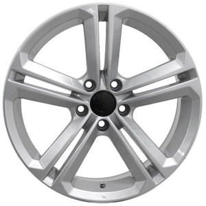 OE Wheels Wheel VW18-18080-5112-45S VW18; 18 Inch Diameter x 8 Inch Width; 5 x 112 Millimeter/5 x 4.40 Inch Bolt Pattern; 45 Millimeter Offset; 6.27 Inch Backspacing; Radius/Ball Seat Lug; 57.10 Millimeter Center Bore; 5 Split Spoke; Aluminum; Silver