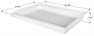Icon ABS Plastic Shower Pan | Durable & Reinforced | Left Hand Drain | Made in USA Icon ABS Plastic Shower Pan | Durable & Reinforced | Left Hand Drain | Made in USA