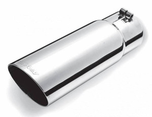 Gibson 3 Inch Inlet 4 Inch Outlet Exhaust Tip | Angled Cut, Stainless Steel, Easy Install