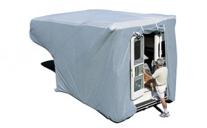 SFS AquaShed Slide In Truck Bed Camper Cover | 8-10 Ft Length | Moderate Weather Protection | Breathable Top | UV Resistant | Gray | Storage Bag included