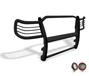 Upgrade your ride with Black Horse Offroad Grille Guard | Powder Coated Steel | Modular Design | Includes LED Lights and Brush Guard Upgrade your ride with Black Horse Offroad Grille Guard | Powder Coated Steel | Modular Design | Includes LED Lights and Brush Guard