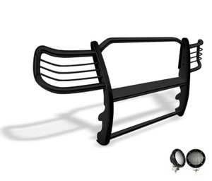 Black Horse Offroad Grille Guard | Steel | 1-1/2 Inch Diameter | Modular | With Brush Guard | LED Lights Black Horse Offroad Grille Guard | Steel | 1-1/2 Inch Diameter | Modular | With Brush Guard | LED Lights