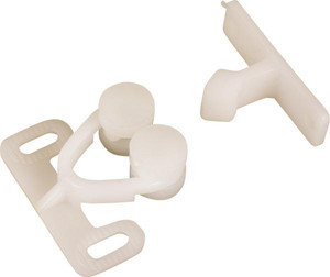 Upgrade Your Cabinet with USA-made Twin Roller Door Catch | Sturdy White Nylon | 1-1/4" Length Upgrade Your Cabinet with USA-made Twin Roller Door Catch | Sturdy White Nylon | 1-1/4" Length