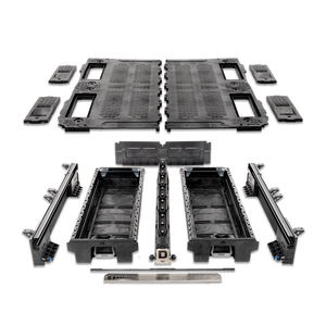 Decked Lateral Bed Drawer | 2000lb Load Capacity | 68x39x24 | High Density Polyethylene and Steel | Adjustable Compartment | Recycled Material