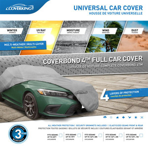 Ultimate Gray Car Cover | Fits Sedans Up To 16ft 8inch | All-Weather Protection | Thick Triple-Layered Polypropylene | Anti-Mold | Reinforced Stitching Ultimate Gray Car Cover | Fits Sedans Up To 16ft 8inch | All-Weather Protection | Thick Triple-Layered Polypropylene | Anti-Mold | Reinforced Stitching
