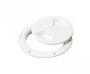 High-Quality White Screw Out Boat Deck Plate | UV Resistant ABS | 5-3/4 Inch Diameter High-Quality White Screw Out Boat Deck Plate | UV Resistant ABS | 5-3/4 Inch Diameter