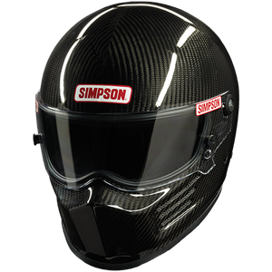 Lighter Carbon Bandit Helmet | Simpson Race SA2020 Certified Medium Helmet | Gloss Black