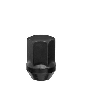 50 Pack Black Acorn Lug Nuts | 14 x 1.5 Thread Size | 60 Degree Conical | 1.53" Length