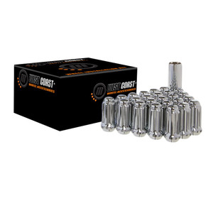 Vista Acorn Extra Long Spline 8 Lug Wheel Installation Kit | 14x1.5, Chrome Plated, 32 Lug Nuts