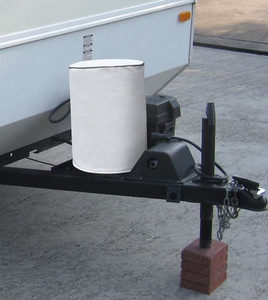 Heavy-Duty Polar White Propane Tank Cover | Weatherproof Vinyl | Fits Single 20lb Tank | With Valve Access & Shock Cord | Limited Warranty Heavy-Duty Polar White Propane Tank Cover | Weatherproof Vinyl | Fits Single 20lb Tank | With Valve Access & Shock Cord | Limited Warranty