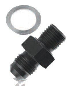 Redhorse -6 AN Male To 1/4 NPSM Adapter Fitting | For Transmission, Straight Angle, Anodized Black