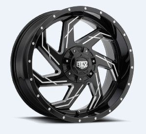 REV Offroad 17x9 Wheel | Gloss Black, Aluminum Construction, TPMS Compatible