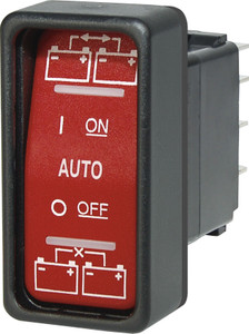 Blue Sea Multi Purpose Switch | ON-OFF-ON Switch | Reliable Marine Grade | Black/Red