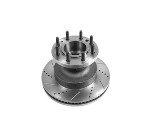 Upgrade your braking power with Power Stop Evolution Series Drilled And Slotted Brake Rotor | Front, 345mm Diameter, Silver Zinc Plated Cast Iron Upgrade your braking power with Power Stop Evolution Series Drilled And Slotted Brake Rotor | Front, 345mm Diameter, Silver Zinc Plated Cast Iron