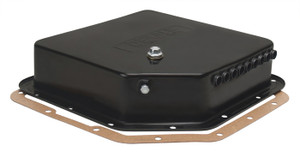 Derale Auto Trans Oil Pan | GM Turbo 350 | 2 Extra Quarts | Heavy Gauge Steel | Reduces Temperature | Magnetic Drain Plug