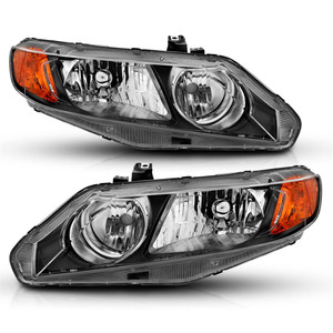 Upgrade Your Vehicle with ANZO USA Headlight Assembly | Crystal Clear Lens | Black Housing | Set Of 2