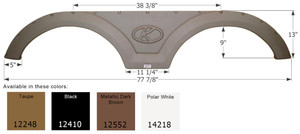 Icon Fender Skirt 14218 Tandem Axle; Fits Keystone Brands Including Passport/Premier; 77-7/8 Inch Length x 13 Inch Height; Polar White; ABS Plastic; Tandem; Single; Use Measurements To Determine Proper Fitment Before Ordering Icon Fender Skirt 14218 Tandem Axle; Fits Keystone Brands Including Passport/Premier; 77-7/8 Inch Length x 13 Inch Height; Polar White; ABS Plastic; Tandem; Single; Use Measurements To Determine Proper Fitment Before Ordering