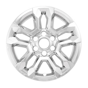 Coast To Coast Wheel Skin IMP502X IMPOSTOR; 18 Inch; 5 Double Spokes; Snap-On; Plated; Chrome; ABS Plastic; Set Of 4 Coast To Coast Wheel Skin IMP502X IMPOSTOR; 18 Inch; 5 Double Spokes; Snap-On; Plated; Chrome; ABS Plastic; Set Of 4
