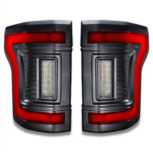 Oracle Lighting Tail Light Assembly 5913-504 RED/Clear Lens; Black Housing; Flush Mount; LED Bulb; Red Brake Light/Amber Turn Signal Light/White Reverse Light; Set Of 2; With Plug And Play Wiring Adapters And Mounting Hardware
