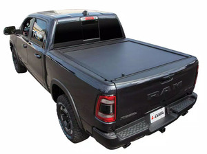 Jackrabbit Black Matte Tonneau Cover | Heavy-Duty Aluminum, With Canister, Manual Retractable