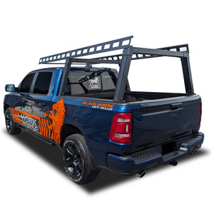 Black Horse Offroad Ladder Rack CSFRHD8B Work Horse; Bed Side Mount; Drilling Required; 28 Inch Height; 1200 Pound Static/500 Pound Dynamic Weight Capacity; With Over The Cab Rack; Not Compatible With Tonneau Cover; Powder Coated; Black; Aluminum Black Horse Offroad Ladder Rack CSFRHD8B Work Horse; Bed Side Mount; Drilling Required; 28 Inch Height; 1200 Pound Static/500 Pound Dynamic Weight Capacity; With Over The Cab Rack; Not Compatible With Tonneau Cover; Powder Coated; Black; Aluminum