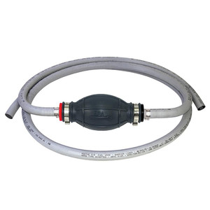 T-H Marine Fuel Line BE-FU-53076-DP GEN III; Universal; Kink Free Hose; 7 Foot Length; 3/8 Inch Inside Diameter; EPA Approved; With Universal Primer Bulb And Stainless Steel Clamps T-H Marine Fuel Line BE-FU-53076-DP GEN III; Universal; Kink Free Hose; 7 Foot Length; 3/8 Inch Inside Diameter; EPA Approved; With Universal Primer Bulb And Stainless Steel Clamps