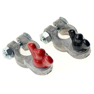 T-H Marine Battery Terminal BE-EL-51006-DP 12 Volt; 3/8 Inch Positive Post; 5/16 Inch Negative Post; Wing Nut Style Connection; Color Coded; Corrosion Resistant T-H Marine Battery Terminal BE-EL-51006-DP 12 Volt; 3/8 Inch Positive Post; 5/16 Inch Negative Post; Wing Nut Style Connection; Color Coded; Corrosion Resistant