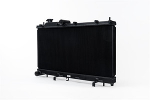 CSF Radiator 7095B Two Row; Black/Aluminum
