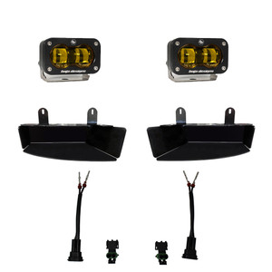 Baja Design Driving/Fog Light 448170 Driving/Fog Light; S2 SAE; LED Bulb; Rectangular; 12.42 Watt; Fog Beam; 1210 Lumens; Amber Lens; Black Housing; With 2 Mounting Bracket And 2 Adapter Harness; Set Of 2 Baja Design Driving/Fog Light 448170 Driving/Fog Light; S2 SAE; LED Bulb; Rectangular; 12.42 Watt; Fog Beam; 1210 Lumens; Amber Lens; Black Housing; With 2 Mounting Bracket And 2 Adapter Harness; Set Of 2