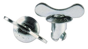 Moroso Performance Quarter Turn Fastener 71271 Butterfly Head; 7/16 X 0.5 Inch Medium Body; Silver; Steel; Set Of 10