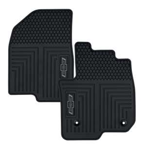 Plasticolor Floor Mat 001796R01 Direct-Fit; Black; Rubber; 2 Piece