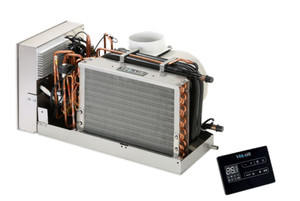 Uflex Air Conditioner 24832JU VELAIR GENERATION II I16 VSD SMART; For Marine Applications; 8.5 Ampere At 115 Volt Maximum Input Power Cooling; 550 Cubic Meter Per Hour Maximum Air Flow; 17 Liter Per Minute Maximum Seawater Flow