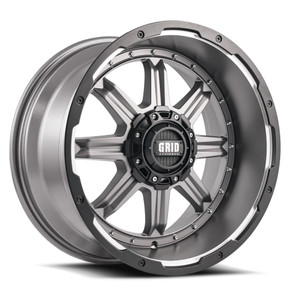 Grid Wheels Wheel GD1017090880A1524 GD10; 17 Inch Diameter x 9 Inch Width; 8 x 180 Millimeter/8 x 7.09 Inch Bolt Pattern; 60 Degree Conical Seat Lug; 15 Millimeter Offset; 5.59 Inch Backspacing; 124.20 Millimeter Center Bore; 8 Spoke