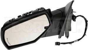 Dorman Exterior Mirror Cover 959-218 OE Solutions; OE Replacement; Full Cover; Matte; Black; Plastic; Power; Heated; Foldaway; With Turn Signal