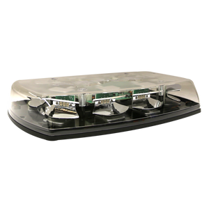 Ecco Electronic Warning Light 5587CA Reflex; Mini Bar; 4 Bolt Mount; LED; Amber Lens; 18 Flash Patterns; 12 To 24 Volt DC; 4.6 Amp