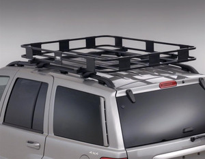 Surco Roof Basket S5050 Safari; Powder Coated; Black; Aluminum; Includes Crossbars; Crossbars Surco Roof Basket S5050 Safari; Powder Coated; Black; Aluminum; Includes Crossbars; Crossbars